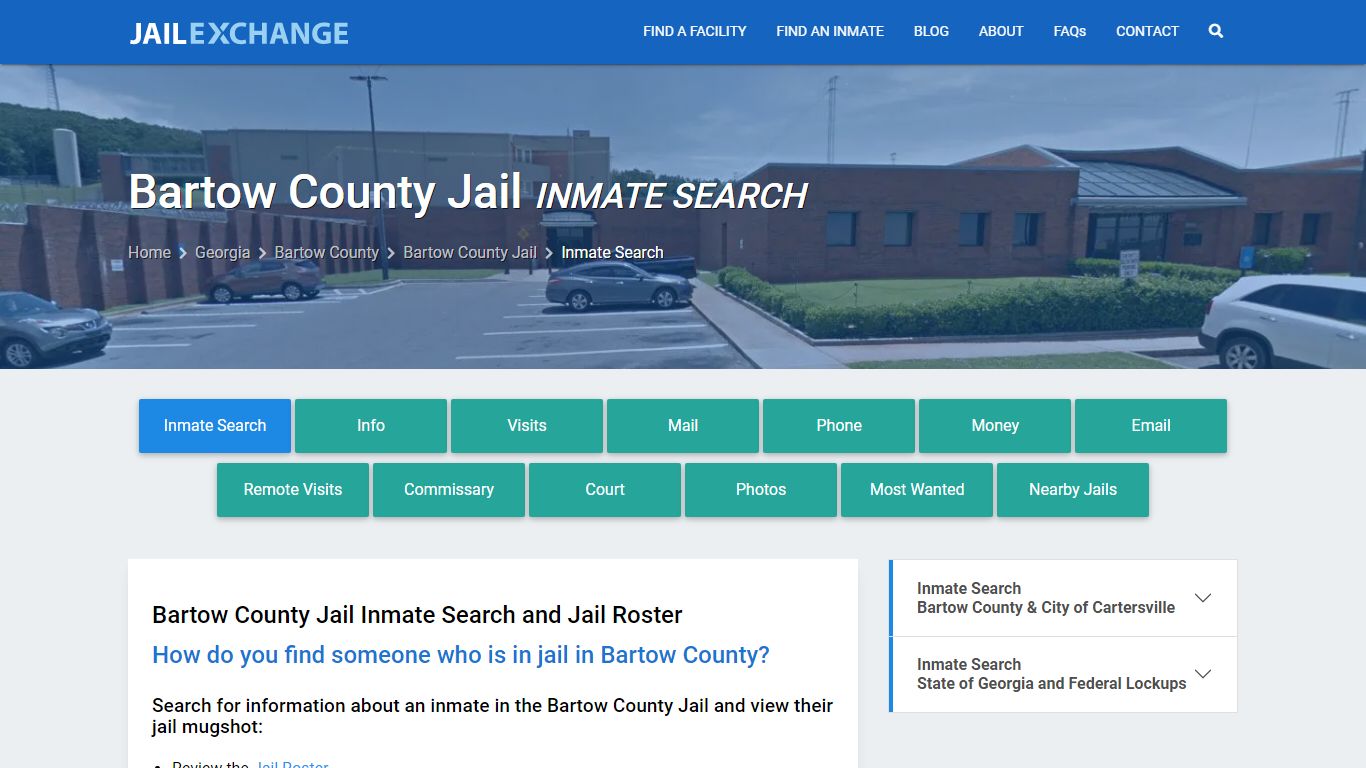 Inmate Search: Roster & Mugshots - Bartow County Jail, GA